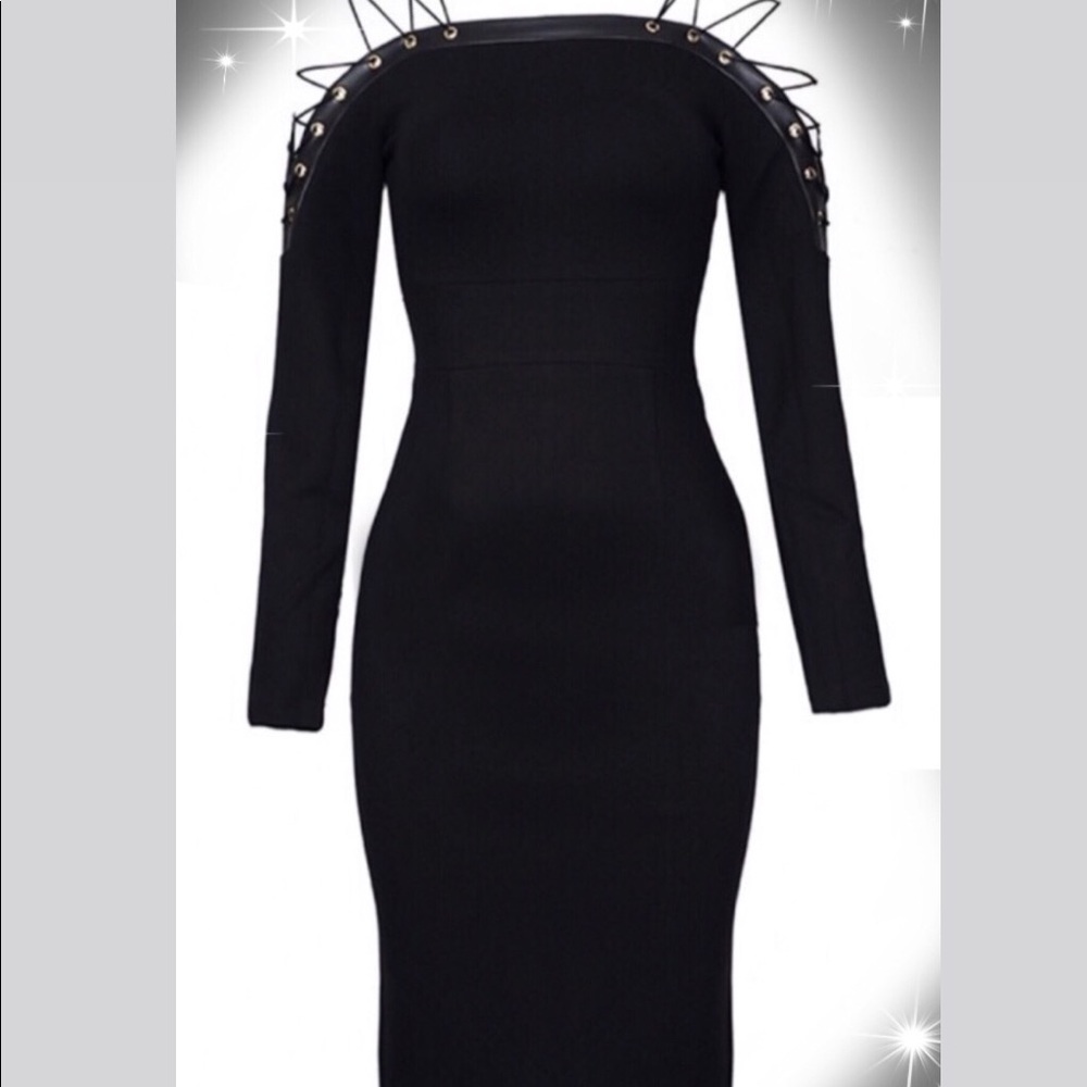 ❗️SALE❗️ Bodycon Designer Cocktail Dress - Picture 2 of 2